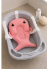 Babyjem Sevimli Balina Köpüklü Banyo Küveti Yatağı Pembe (Straforlu - Suda Batmaz)