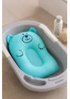 Babyjem Sevimli Kedi Köpüklü Bebek Banyo Küvet Yatağı Mavi (Straforlu - Suda Batmaz)