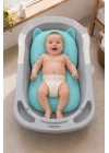 Babyjem Sevimli Kedi Köpüklü Bebek Banyo Küvet Yatağı Mavi (Straforlu - Suda Batmaz)