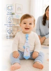 Babyjem Silikon Diş Kaşıyıcı Fular & Kravat Gülen Yüz Mavi