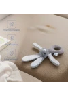 Babyjem Tutmalı Çıngıraklı Mini Peluş Tavşan Gri 842