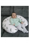 Babyjem Emzirme Ve Destek Minderi Gri Çiçek