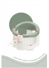 Babyjem Önden Açılır Banyo ve Mama Oturağı ve Hediye Minderli - 2  Li Set Soft Yeşil