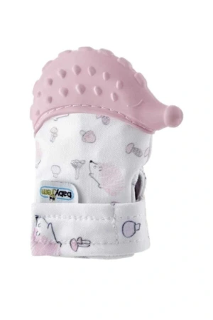 Babyjem Diş Kaşıyıcı Eldiven Kirpi Pembe