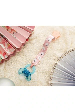 Babyjem Emzik Askısı Yıldız Desenli Pembe