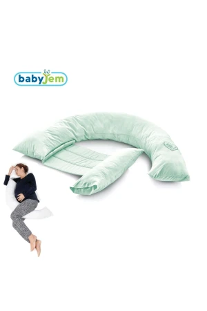 Sırt Destekli Hamile ve Emzirme Yastığı Yeşil