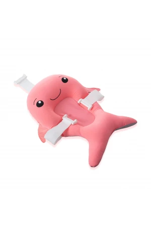 Babyjem Sevimli Balina Köpüklü Banyo Küveti Yatağı Pembe (Straforlu - Suda Batmaz)