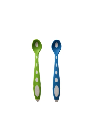 Babyjem Yumuşak Uçlu Mama Kaşığı Yeşil-Mavi