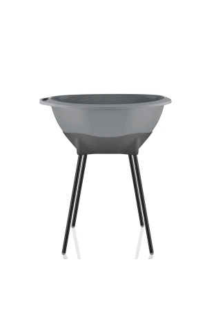 Babyjem Yeni Nesil Elegant Su Tahliyeli Giderli Ayaklı Bebek Küveti Gri