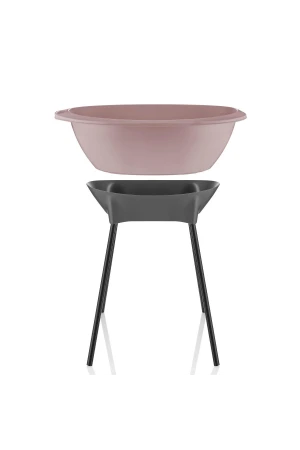 Babyjem Yeni Nesil Elegant Su Tahliyeli Giderli Ayaklı Bebek Küveti Pembe