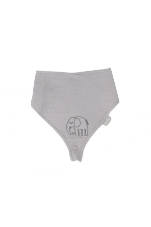 Babyjem Emzik Askılı Müslin Önlük Gri