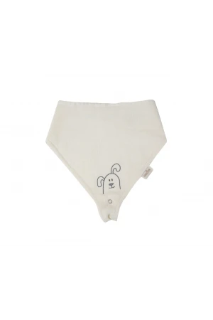 Babyjem Emzik Askılı Müslin Önlük Ekru