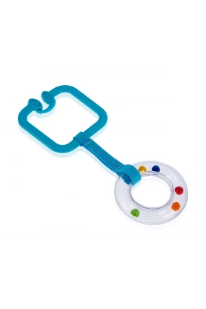 Çıngıraklı Puset Halkası Mavi Kare