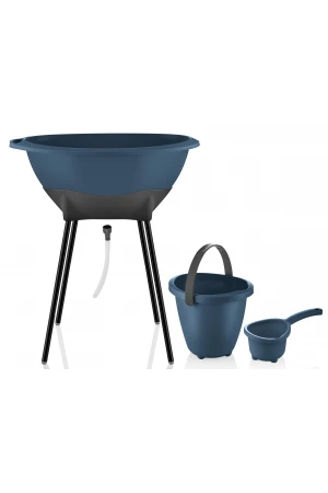 Babyjem Elegant Yenidoğan Bebek Banyo Küvet Seti İndigo Mavİ