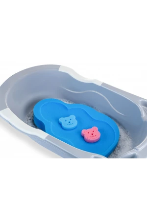 Babyjem Bebek Küvet İçi Sünger + Yıkama Süngeri Mavi