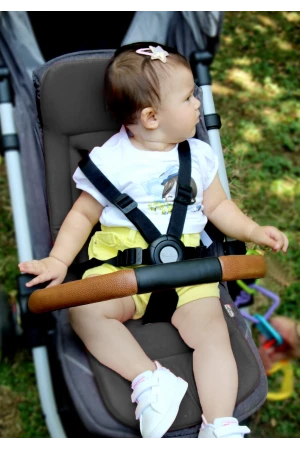 Babyjem Terleme Önleyici Bebek Arabası Puset Minderi %100 Pamuklu Gri