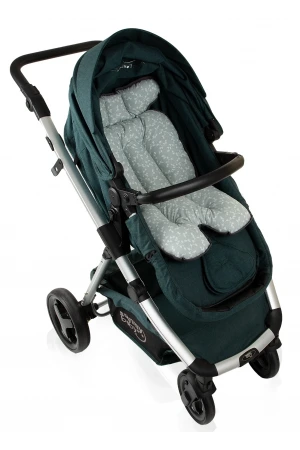 Babyjem 2 in 1 Puset ve Mama Sandalyesi Minderi Yeşil Çiçek %100 Pamuk