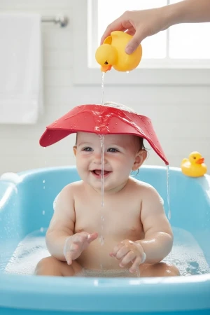 Babyjem Cırtlı Ayarlanabilir Banyo Siperi Kırmızı