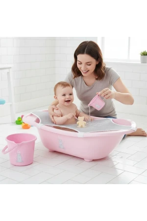 Babyjem 5 Parça Banyo Küvet Seti Pembe