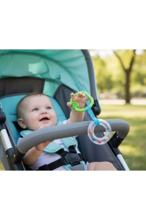 Babyjem Pusete Asılabilir Oval Sesli Çıngırak Yeşil