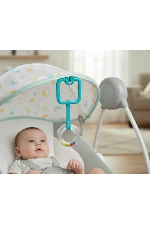 Babyjem Pusete Asılabilir Kare Sesli Çıngırak Mavi