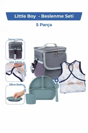 Babyjem Bebek Hediye Beslenme Seti Little Boy 5 Parça