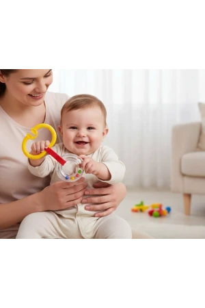 Babyjem Pusete Asılabilir Oval Sesli Çıngırak Sarı