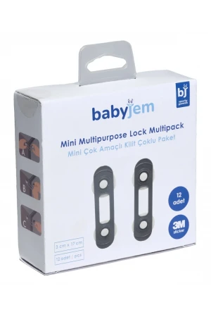 Babyjem Çok Fonksiyonlu Çocuk Güvenlik Kilit Seti 12 Adet Antrasit