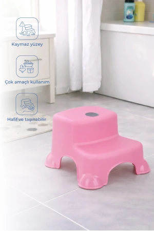 Babyjem Kaydırmaz Bebek Katlı Basamağı Pembe