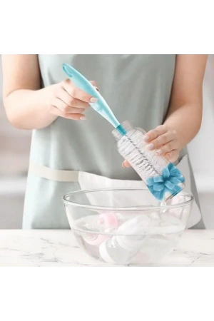 Babyjem Süngerli Biberon Fırçası Mavi