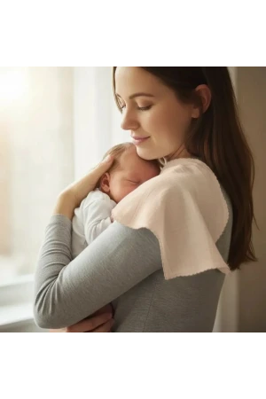 Babyjem Bürümcük Anne Omuz Örtüsü Somon