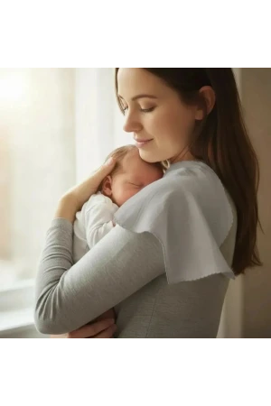 Babyjem Bürümcük Anne Omuz Örtüsü Gri