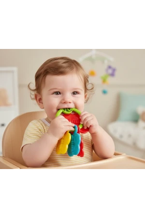 Babyjem Asılabilir Klipsli Renkli Sevimli Çıngırak Soft Dişlik