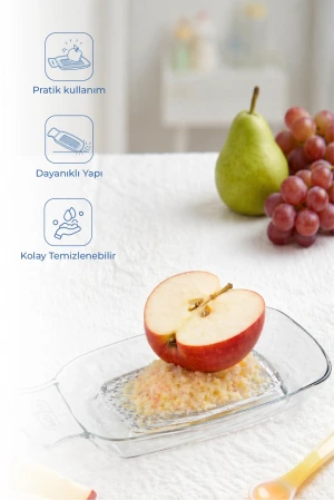 Babyjem Kırılmaz Pratik Bebek Meyve Rende Şeffaf