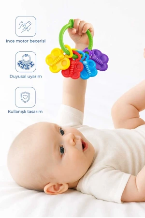 Babyjem Asılabilir Klipsli Renkli Sevimli Çıngırak Soft Dişlik