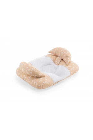 Babyjem Ayarlanabilir Düz Kafa Yastığı Somon Çiçek