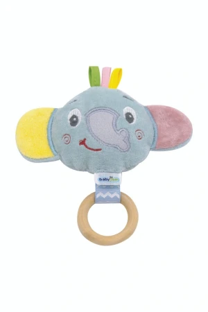 Babyjem Ahşap Halkalı Sevimli Fil Dişlik Yeşil