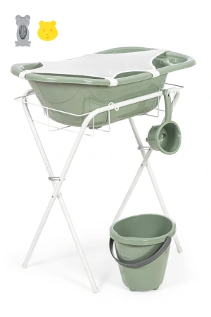 Babyjem Ayaklı Küvet Seti 7 Parça Soft Yeşil