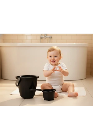 Babyjem Elegant Kova & Maşrapa Set Siyah