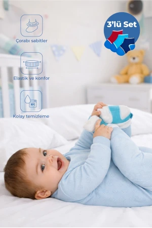 Babyjem 932 Bebek Çorap Tutucu 3lü Set
