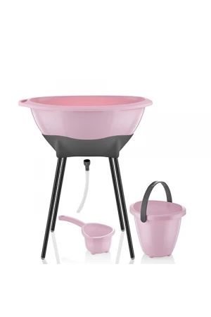 Babyjem Elegant Yenidoğan Bebek Banyo Küvet Seti Soft Pembe