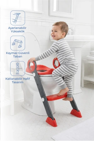 Babyjem Basamaklı Katlanır Klozet Adaptörü Mercan