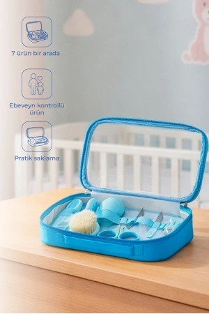 Babyjem Bebek Bakım Bakım Seti Mavi 7 Parça