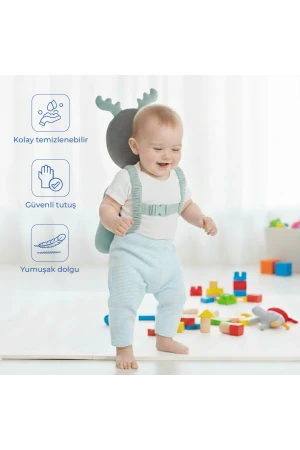 Babyjem Bebek Melek Kanadı Koruma Yastığı Yeşil Kadife