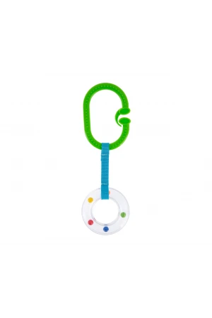 Babyjem Çıngıraklı Puset Halkası Yeşil Oval - Bebek Arabası Oyuncağı