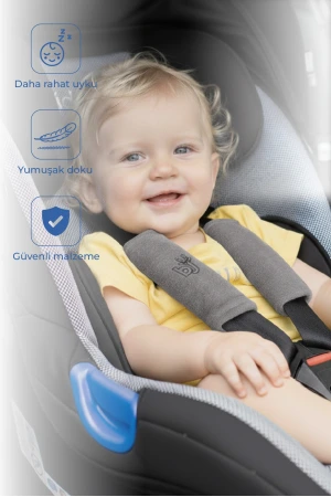 Babyjem Emniyet Kemeri Boyun Koruyucu Gri