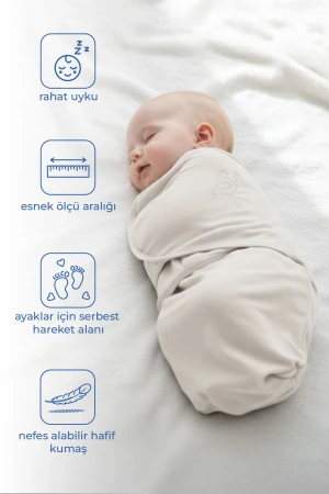 Babyjem İnterlog Pamuklu Kundak Ekru
