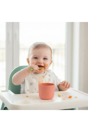 Babyjem Kolay Kavrama Silikon Bardak Somon