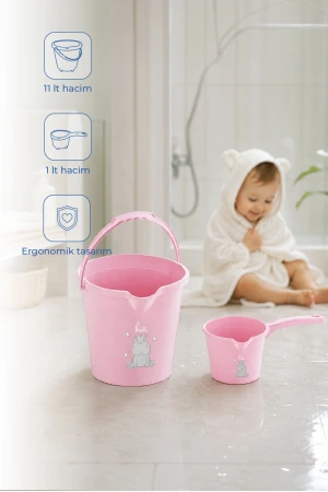 Babyjem Kova & Maşrapa Set Mat Pembe