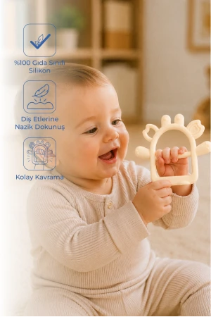 Babyjem Silikon Kolay Kavrama Diş Kaşıyıcı Ekru
